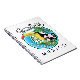 Cuaderno Logotipo retro de Baja California Sur México