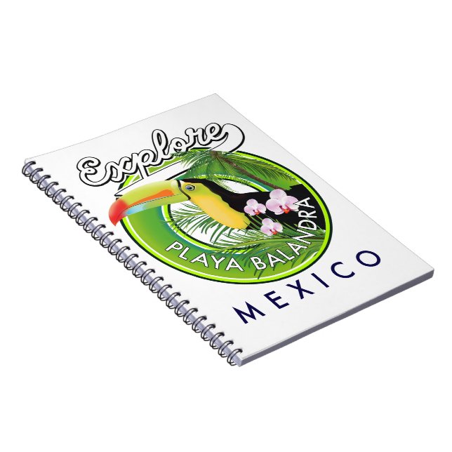 Cuaderno logotipo retro de Playa Balandra México (Lado Derecho)