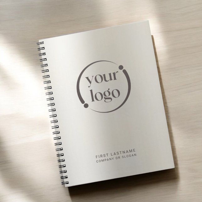 Cuaderno Logotipo simple moderno en metálico perla (Subido por el creador)