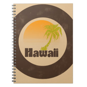 Cuaderno Logotipo vintage de Hawaii