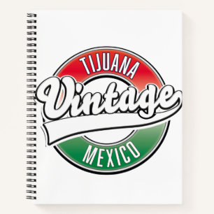 Cuaderno Logotipo vintage de Tijuana México.