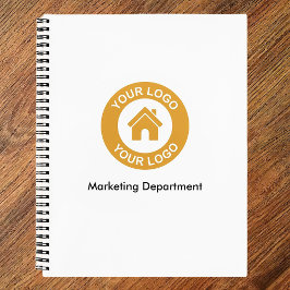 Cuaderno Logotipo y texto personalizado simple de empresa e