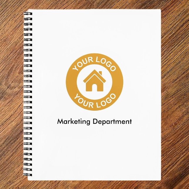 Cuaderno Logotipo y texto personalizados simples para empre (Subido por el creador)