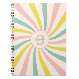 Cuaderno 'Lollypop Vibes', remolino retro pastel 