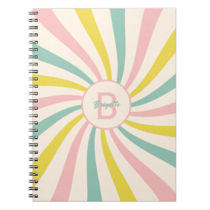 Cuaderno 'Lollypop Vibes', remolino retro pastel