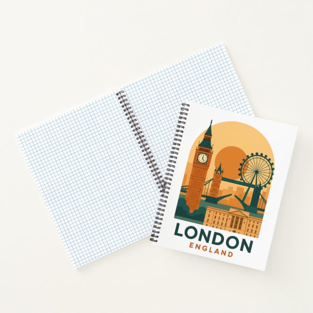 Cuaderno Londres Vintage Inglaterra Viajes | Retro  (Interior)