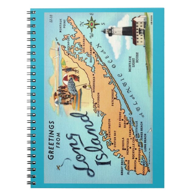 Cuaderno Long Island NY  Spiral Notebook (Frente)