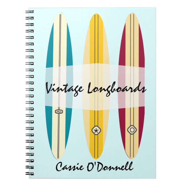 Cuaderno Longboard de vintage (Frente)