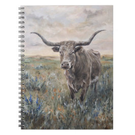 Cuaderno "Longhorn" pintado a mano