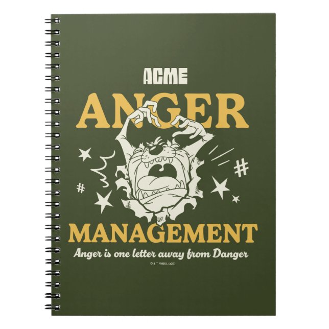 Cuaderno LOONEY TUNES™ |TAZ™ ACME Anger Management (Frente)