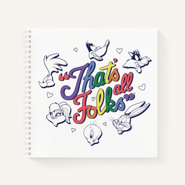 Cuaderno LOONEY TUNES™ - ¡Todos son amigos! Insignia del or (Anverso)