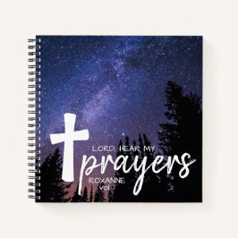 Cuaderno Lord Hear My Prayers Night Sky Prayers Journal