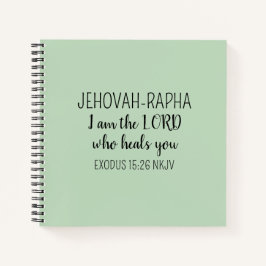 Cuaderno Lord Who Heals Light Green Simple Christian