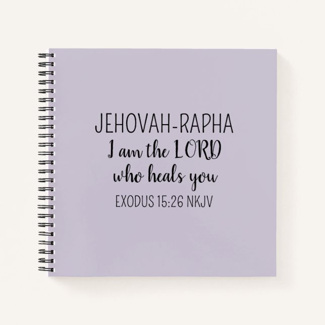 Cuaderno Lord Who Heals Light Purple Simple Christian (Anverso)