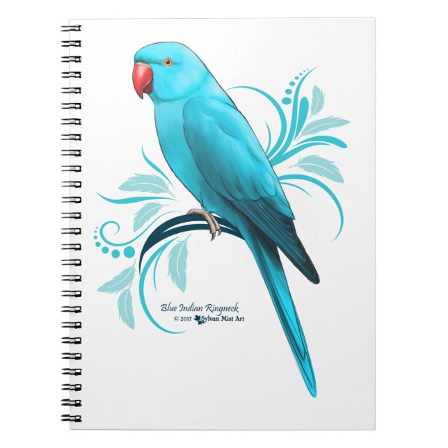 Cuaderno Loro azul de Ringneck del indio (Frente)
