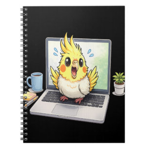 Cuaderno Loro Cacatúa Adorable en Portátil
