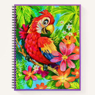 Cuaderno loro colorido brillante