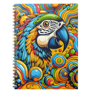 Cuaderno Loro de la selva juguetón – Arte pop retro