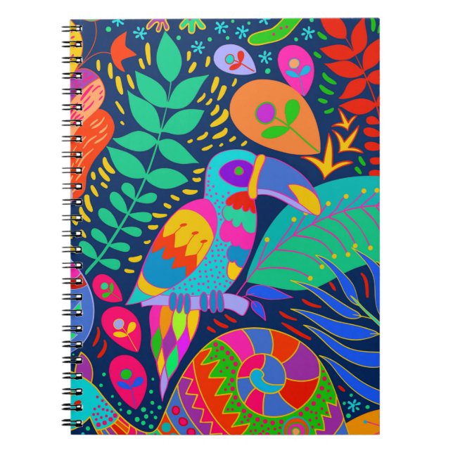 Cuaderno Loro de selva australiana canguro koala (Frente)