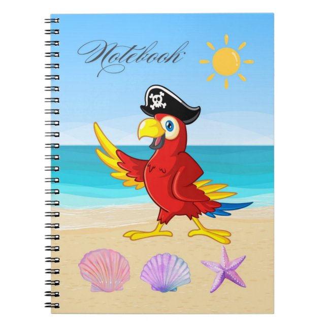 Cuaderno Loro en la Playa (Frente)