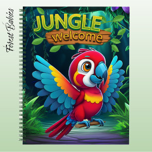 Cuaderno Loro Guacamayo Hermoso Pájaro Selva Bienvenido Ani