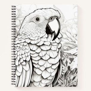 Cuaderno Loro Pacífico Naturaleza Prairie Esbozo Dibujo Art