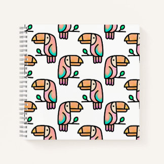 Cuaderno loro tucán tropical lindo regalo para niños 