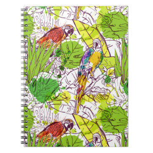 Cuaderno Loros tropicales