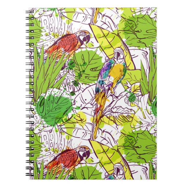 Cuaderno Loros tropicales (Frente)