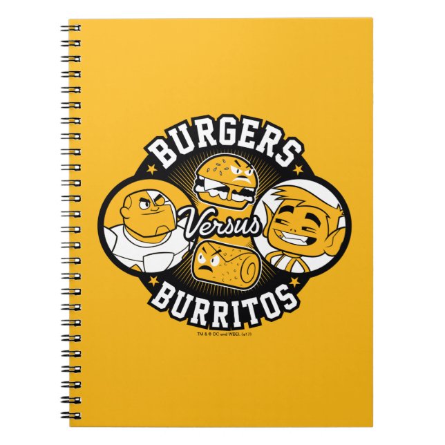 Cuaderno ¡Los adolescentes se van! | Burgers contra burrito (Frente)
