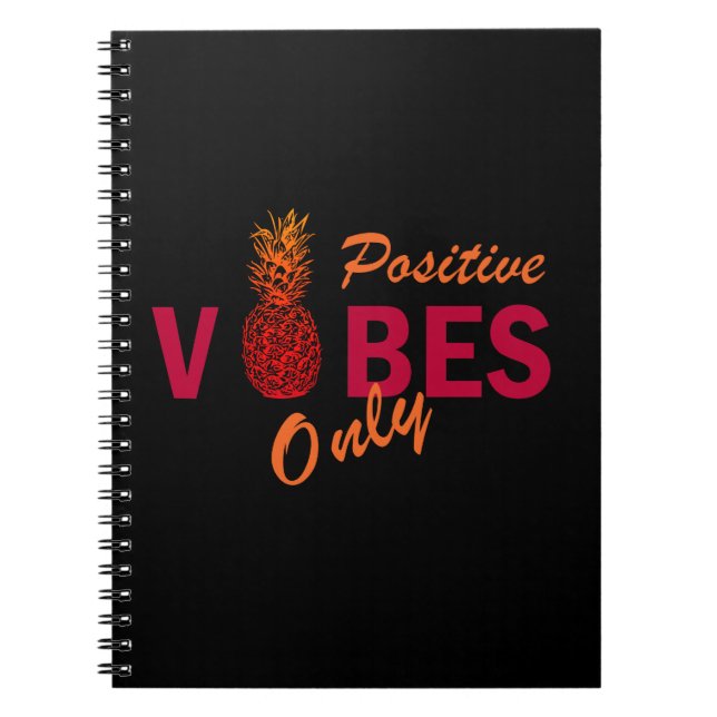 Cuaderno los amantes de la piña sólo tienen vibraciones pos (Frente)