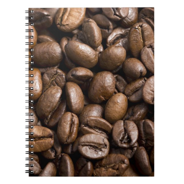Cuaderno Los amantes del café beans fondo marrón (Frente)