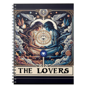 Cuaderno LOS AMANTES Tarot Celestial Hombre y Mujer Almas G