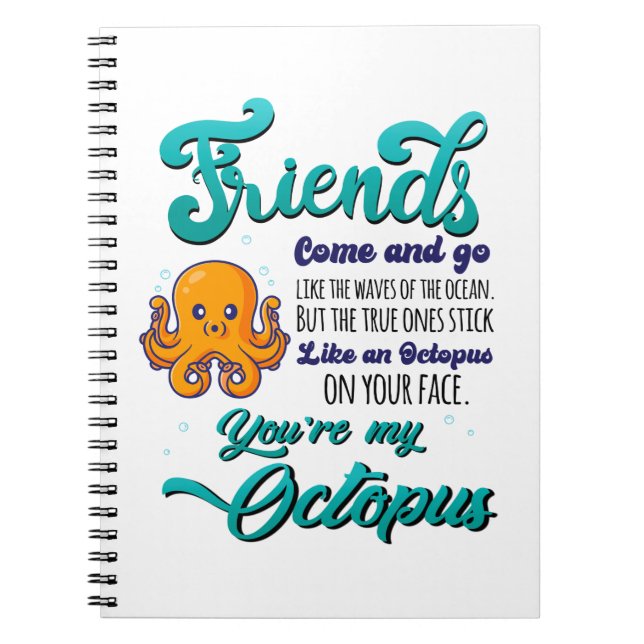 Cuaderno Los amigos van y vienen como las olas del océano (Frente)