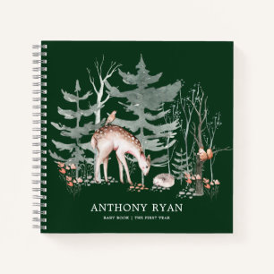 Cuaderno Los animales del bosque de Woodland rusticos beben