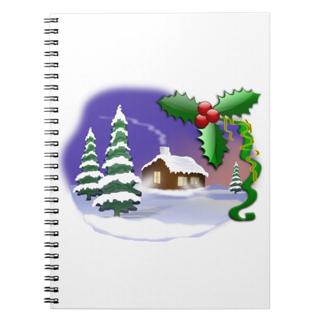 Cuaderno Los árboles de la nieve del invierno se dirigen de (Frente)