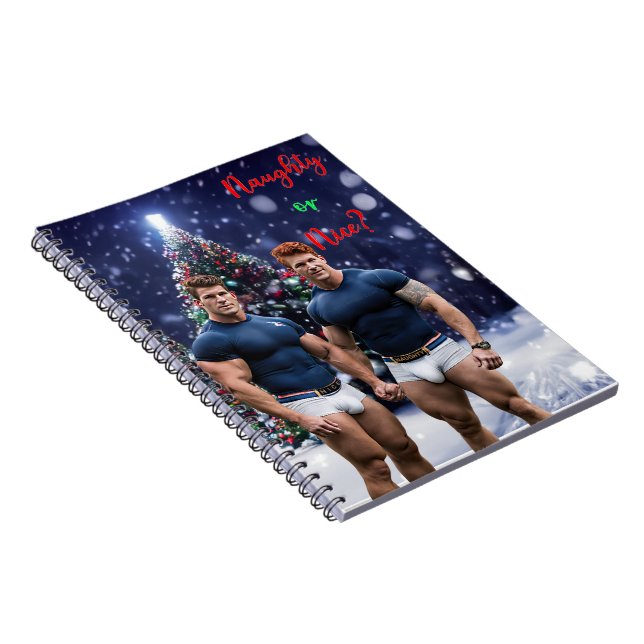 Cuaderno Los árboles de Navidad brillantes de SlipperyJoe d (Lado Derecho)
