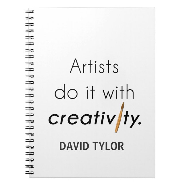 Cuaderno Los artistas lo hacen con creatividad (Frente)