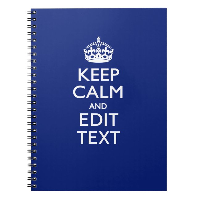 Cuaderno Los azules marinos guardan calma y tienen su texto (Frente)