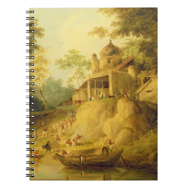 Cuaderno Los bancos del Ganges, c.1820-30 (aceite en lona) (Frente)