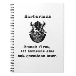 Cuaderno los bárbaros rompen primero