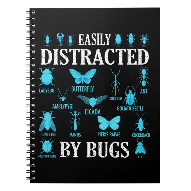 Cuaderno Los Bugs De Bug Lover Distrados Fácilmente Por Los (Frente)