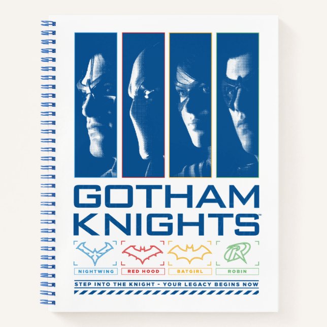Cuaderno Los Caballeros Gotham Enfrentan Paneles (Anverso)