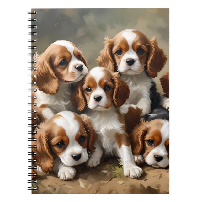 Cuaderno Los Cachorros Cavalier Spaniel Son Simplemente Ado (Frente)