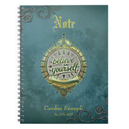 Cuaderno Los caminos dorados creen en ti mismo.