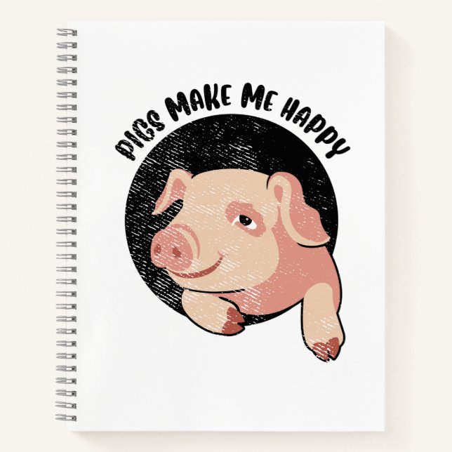 Cuaderno Los cerdos me hacen feliz (Anverso)