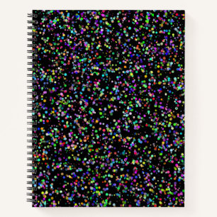 Cuaderno Los círculos coloridos burbujan en un patrón único