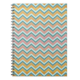 Cuaderno Los colores calientes suaves zigzaguean