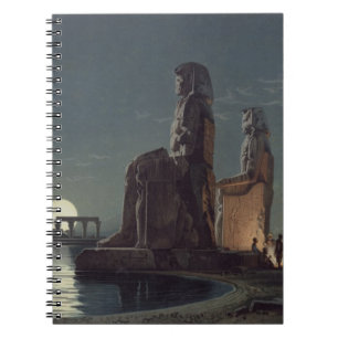 Cuaderno Los colosos de Memnon, Thebes, uno de 24 illustrat