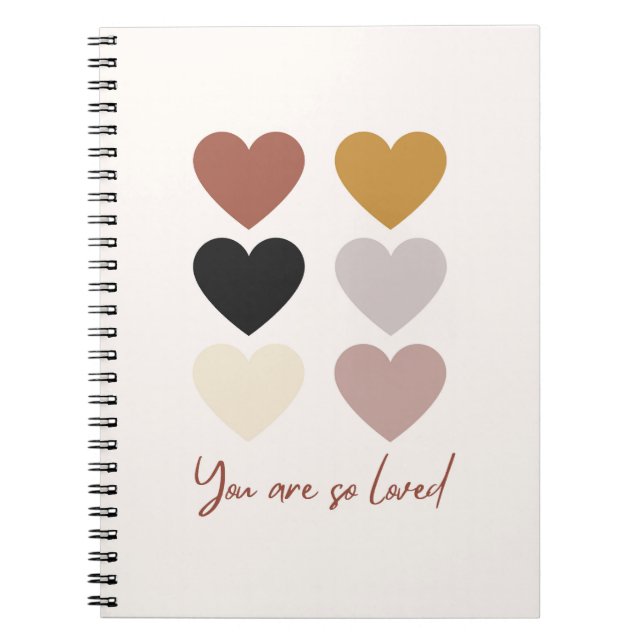Cuaderno Los corazones de Boho aman la cita positiva que er (Frente)